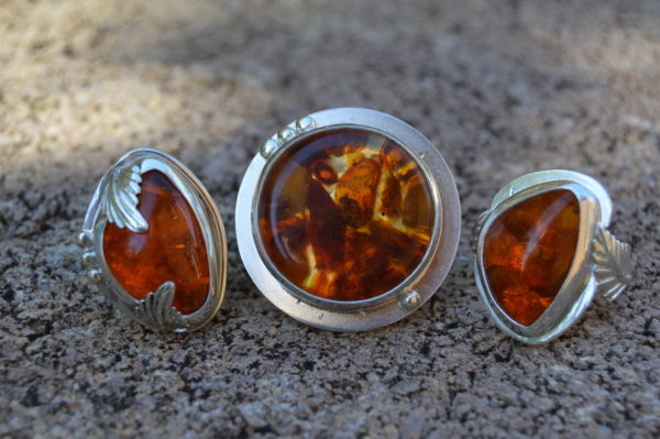 Custom Designed Amber Rings