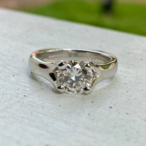 Custom Designed Round Diamond Solitaire Ring