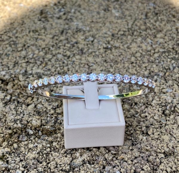 Custom Designed Diamond Bangle Bracelet