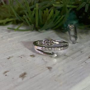 Custom Designed Arrow Ring with Diamonds