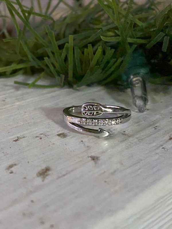 Custom Designed Arrow Ring with Diamonds