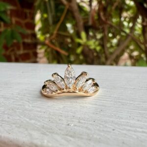 Custom Designed Diamond Curved Crown Band