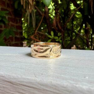 Custom Designed Yellow Gold "Wave" Band